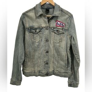 Disney Lilo and Stitch Patch Denim Jacket - Size Medium